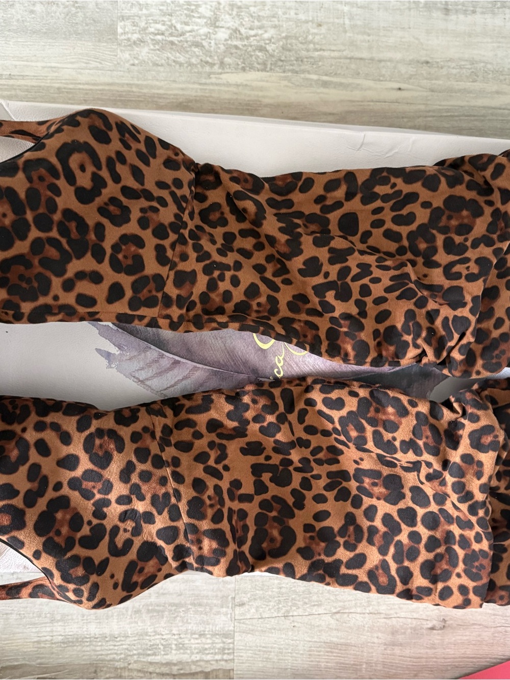 Jessica Simpson Leopard-Print Over-the-Knee Boots in Brown and Black - Picture 1 of 2